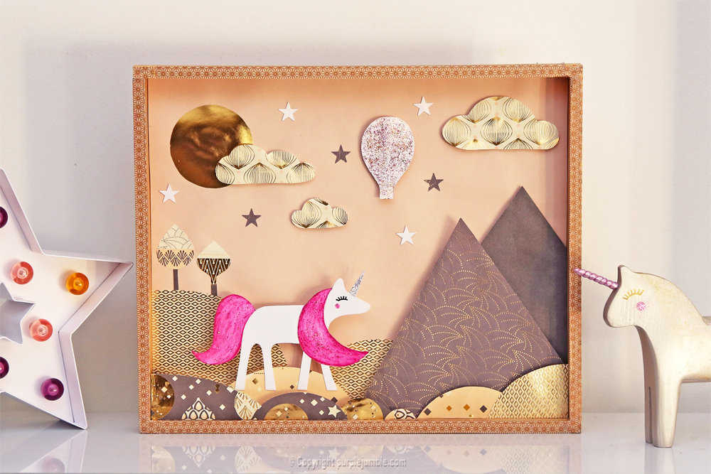 Medium diy cadre licorne papier decoupe 13