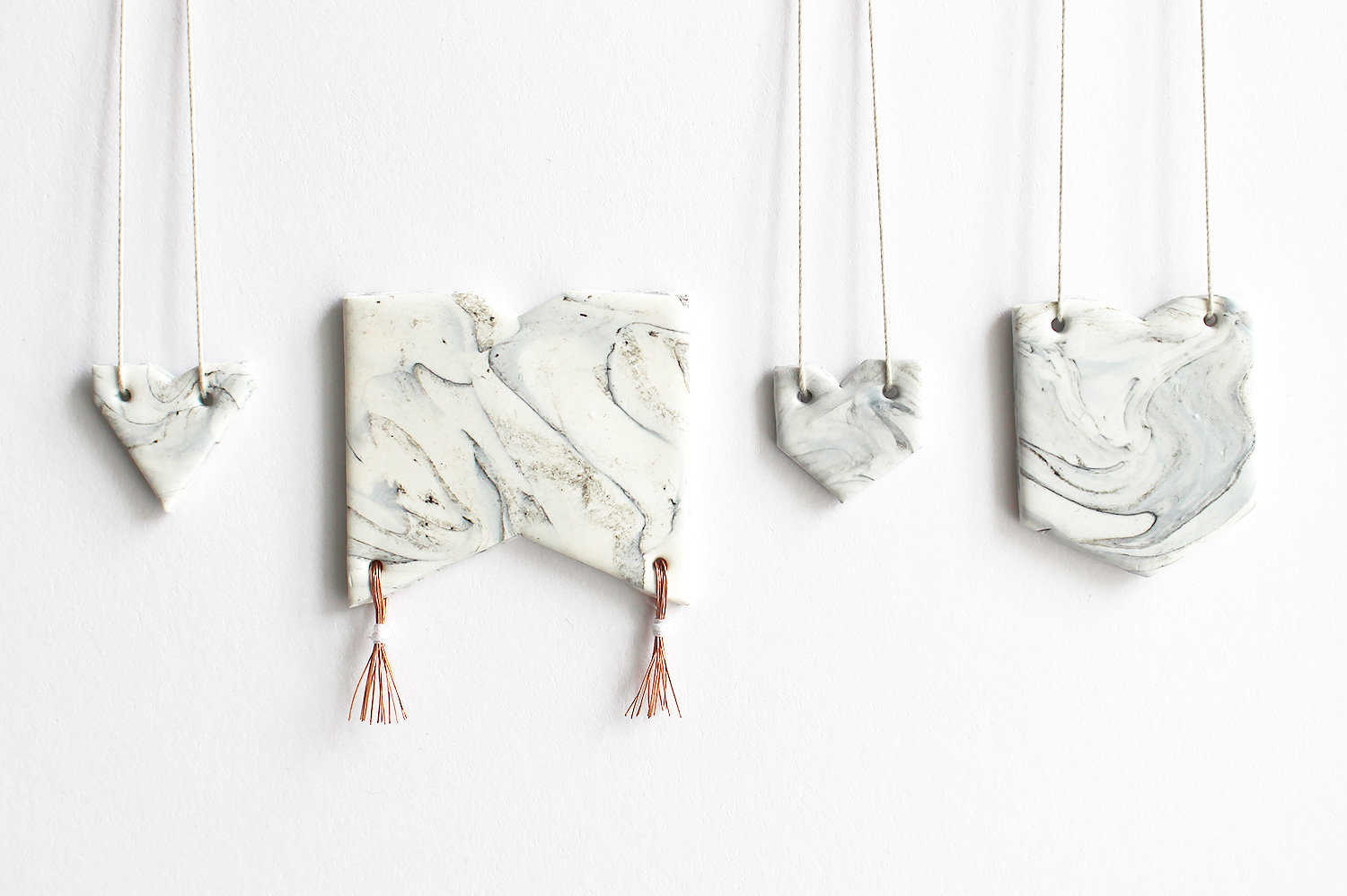 Medium ptak bijoux marbre