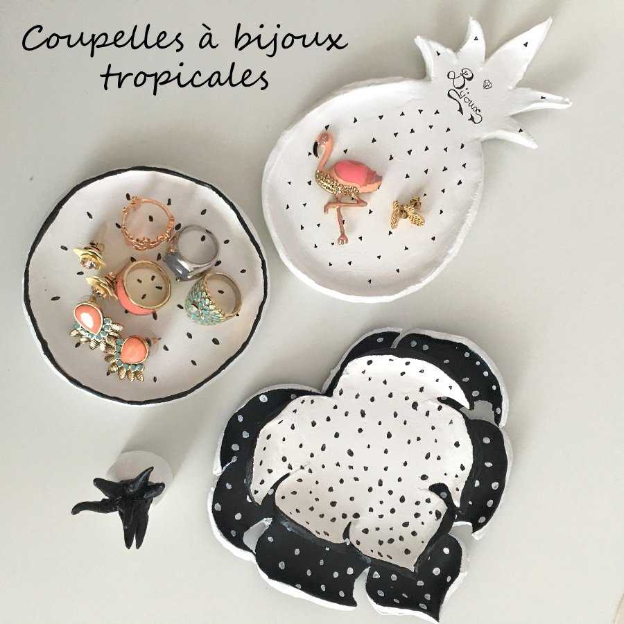 Medium coupelles a bijoux tropicales et graphiques